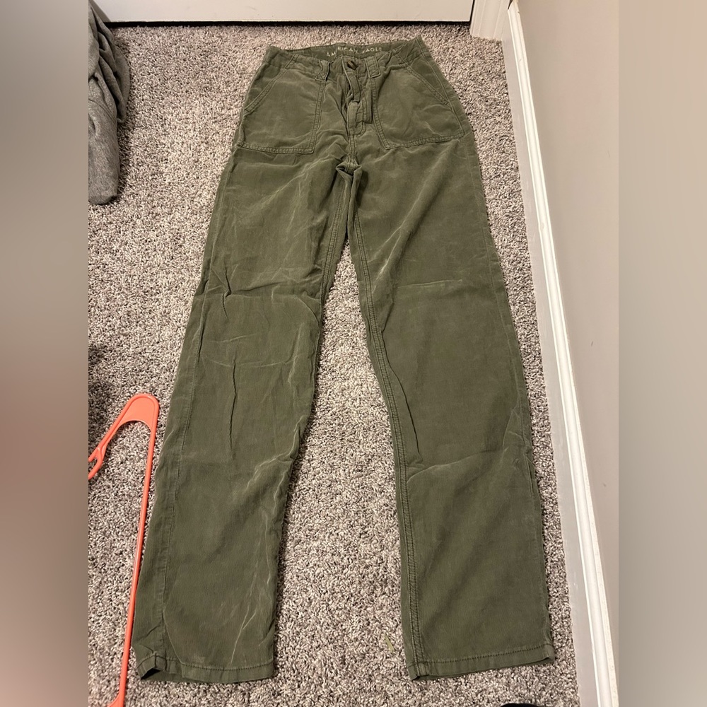 highest rise baggy straight american eagle pants size 0
